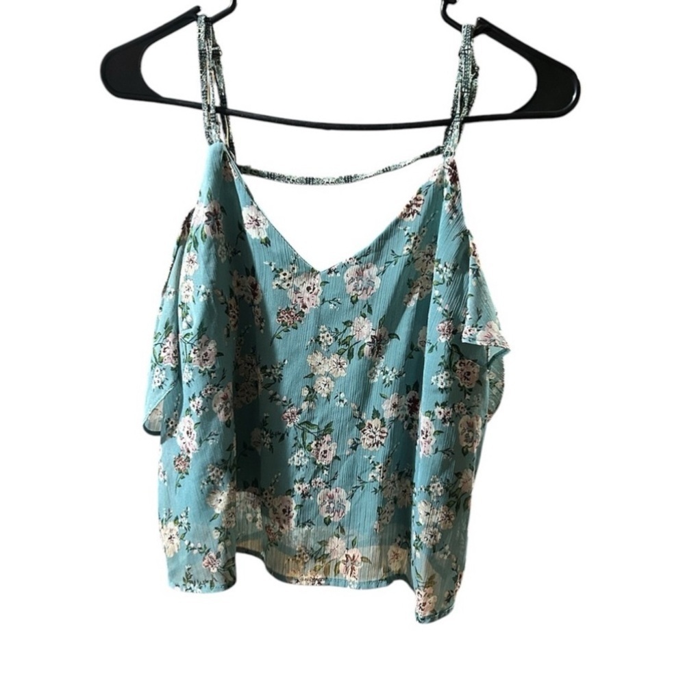Xhilaration Blue Camisole Top with Chic Style size small - Picture 2 of 5